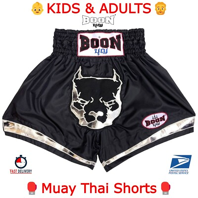#ad Boon Muay Thai Shorts Pit Bull Dog Kids Adults Size Pants Sports Gear Equipment $59.99