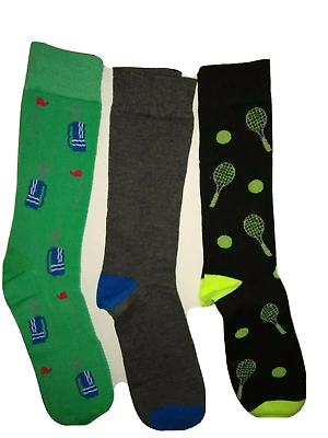 #ad Sport Socks 3 Pack Size 6 12 Golf Solid Tennis 3 Pair Fashion Crew George Mens $8.66