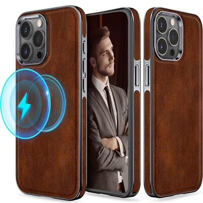 #ad LOHASIC for iPhone 15 Pro Max Leather Case Luxury Business Classic Cover Shoc... $71.99