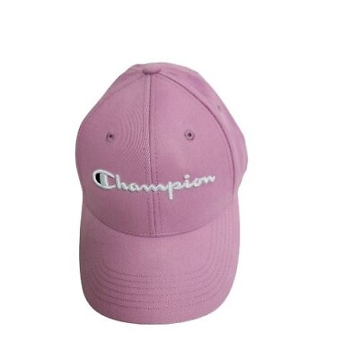 #ad Champion Pink New Leather Strap Trucker Hat Unisex One Size $28.99