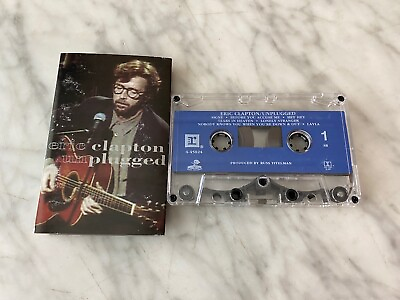 #ad Eric Clapton Unplugged CASSETTE Tape 1992 Reprise 945024 4 Tears In Heaven CREAM $10.99