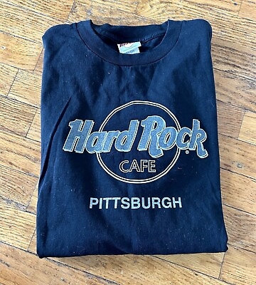 #ad Hard Rock Cafe Pittsburgh Vintage Black T Shirt Size 2XL $20.00