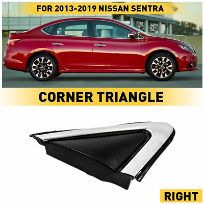 #ad NEW FOR NISSAN SENTRA 2013 2019 FRONT RIGHT FENDER MIRROR FINISHER BLACK CHROME $10.99