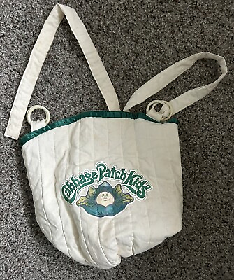 #ad RARE Cabbage Patch Kids Doll Carrier LOGO White Cloth VINTAGE LOOK $14.99