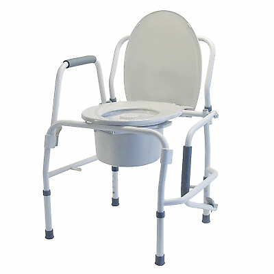 #ad Lumex 3 in 1 Bedside Commode Raised Toilet Seat Safety Rail 300 lb. Capacity $169.00