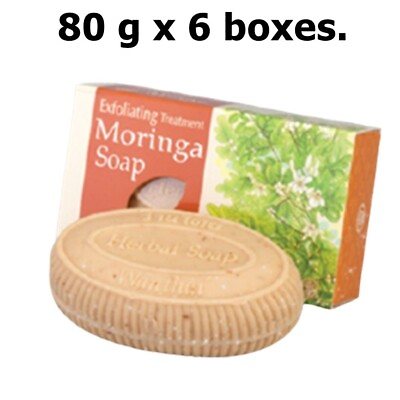 #ad Moringa Soap Scrub Wanthai face body bright naturally skin smooth 80 g x 6 boxes $62.89