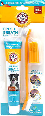#ad for Pets Fresh Breath Kit for Dogs Contains Toothpaste Toothbrush amp; Fingerbru $11.38
