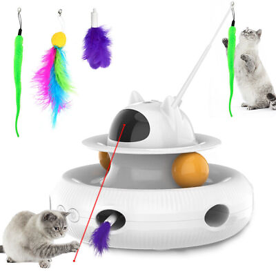 #ad Cat Teaser ToysCat Laser Interactive Indoor Cat Pet Toys AutomaticUSB Pet Toys $34.19