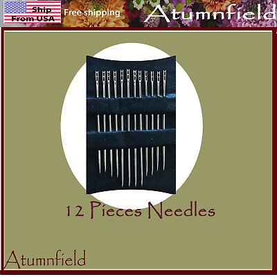#ad 12 pieces Self Threading needles for Sewing Handwork Handcraft $2.89