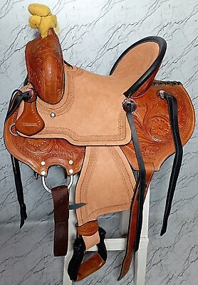 #ad 13quot; Seat Western Pony Horse Leather Saddle Best for Gift $370.00