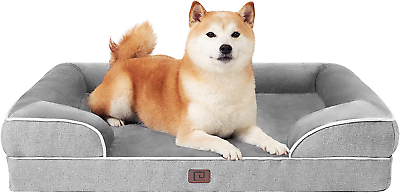 #ad Orthopedic Dog Beds Large Sized Dog Waterproof Memory Foam Large Dog Bed with S $81.99