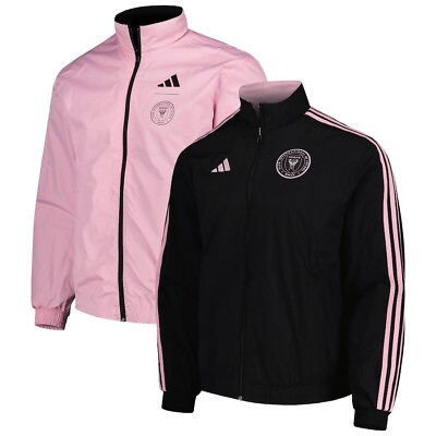 #ad Official Adidas Inter Miami Jacket Anthem Reversible Black Pink $169.99