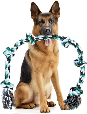 #ad Giant Dog Rope Toy For Extra Large Dogs 42 Inch Long 6 Knot Xxl Dog Rope To $22.45