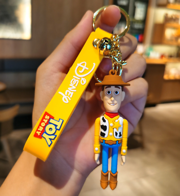 #ad New Disney Toy Story Woody 3D PVC Bags Hanger Pendant Keychains Key Rings 6cm $4.74