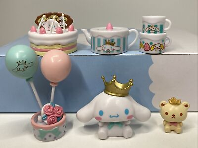 #ad Sanrio Cinnamoroll Tea Party Birthday 1.5” Figurine w Cake Balloons Bear New $14.00
