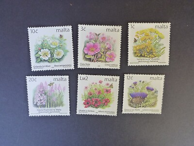 #ad MALTA 2000 Flowers Set 6 Mint Stamps AU $20.00