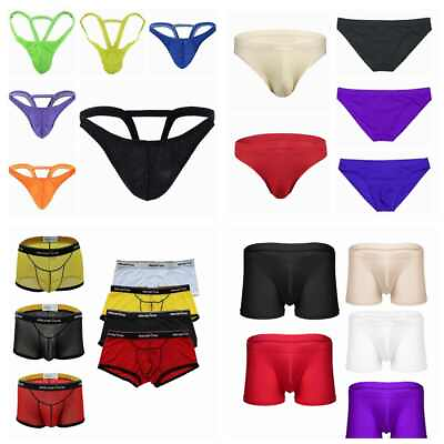 #ad Men#x27;s Underwear T Back G String Briefs Sexy Breathable Tangas Thong Micro Pants $4.31