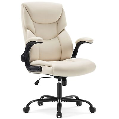 #ad Office Chair Ergonomic Executive Computer Desk Chairs with Adjustable Flip ... $132.84