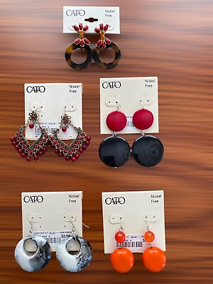 #ad Cato Earring Lot 5 Pair NWT $11.76