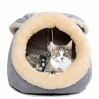 #ad Cat Beds for Indoor Cats Small Dog Bed with Anti Slip Bottom Rabbit shaped... $26.25