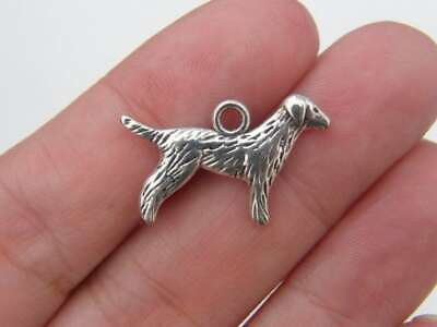#ad BULK 30 Dog charms tibetan silver A788 SALE 50% OFF $7.15