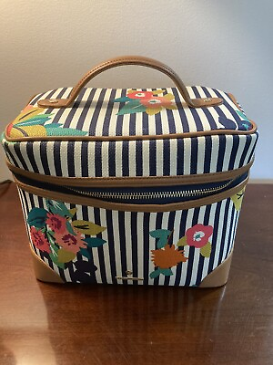 #ad SPARTINA 449 DRUFUSKI ISLAND Train Complete Makeup Personal Zip Carry Case $30.00