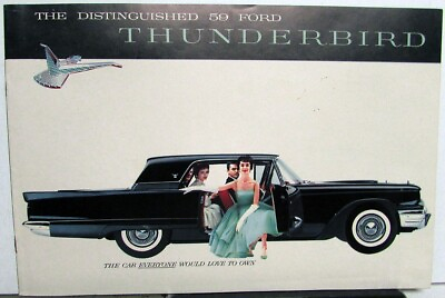 #ad 1959 Ford Thunderbird Prestige Sales Brochure Large Original Colors Options $58.13