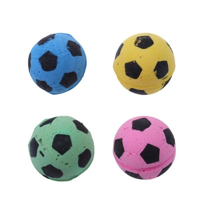 #ad 12PCS Sponge Football Soccer Balls Cat Toys Soccer Pet Toys Football Toys Balls $10.99
