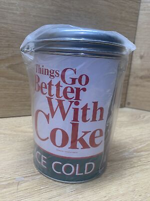 #ad COCA COLA Lock Top Tin Things Go Better With Coke New $6.99