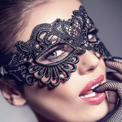1pc Black Lace Mask Sexy Masquerade Eye Face Eyemask Women Party Halloween Hot $3.85