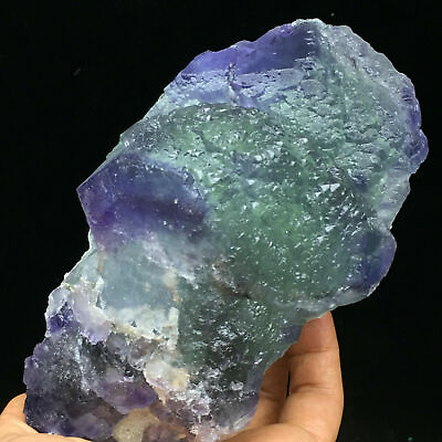 #ad 2.2 LB Larger Particles Green Purple Irregular Fluorite Mineral Specimen China $69.35