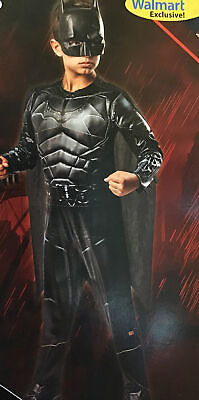 #ad Boys S 6 7 OR M 8 Batman Halloween Costume Muscle Chest Jumpsuit Cape Mask $14.95