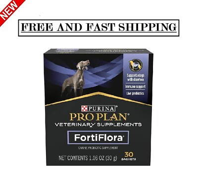 #ad Purina Pro Plan Veterinary Supplements FortiFlora Dog Supplement 30 Count $42.99