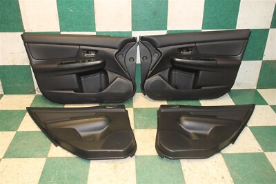 #ad 16#x27; WRX Limited Black Set Interior Door Trim Panels Leather Armrest Switches OEM $275.99