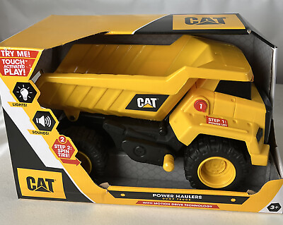 #ad CAT Construction Power Haulers Dump Truck NEW Lights Sounds Spin Tires Hydraulic $17.98