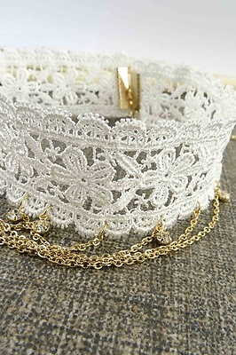 #ad Women Fashion Jewelry Retro Vintage 90#x27;s Choker White Floral Necklace Chains $8.49