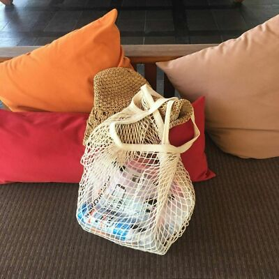 #ad String Shopping Grocery Bag Cotton Tote Mesh Net Woven Mesh Bag Reusable Shopper $7.00