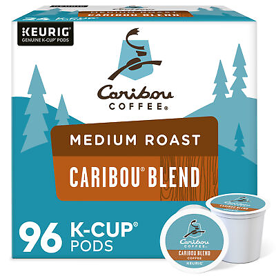 #ad Caribou Coffee Caribou Blend K Cups Medium Roast 96 Count $39.99