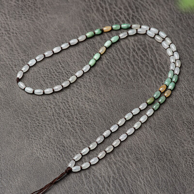 #ad Burmese Jade Pendant Rope Jewelry Gemstones Beaded Necklace Natural Luxury $20.00