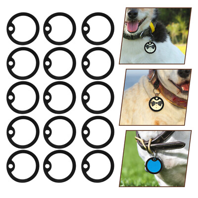 #ad 15 Pcs Cat Tag Silencer Dog Tags for Pets Ring Labels $5.89