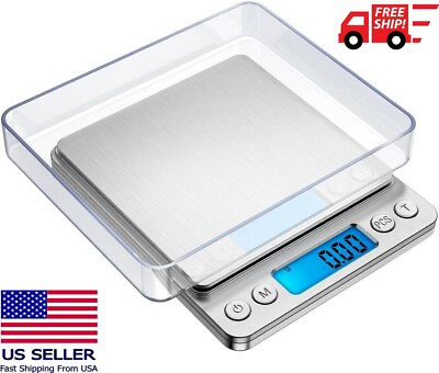 #ad Digital Scale 2000g x 0.1g Jewelry Gold Silver Coin Gram Pocket Size Herb Grain $9.75