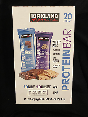 #ad Kirkland Signature Protein Bar Chocolate Brownie amp; Cookie Dough 2.12 Ounce Bars $28.88
