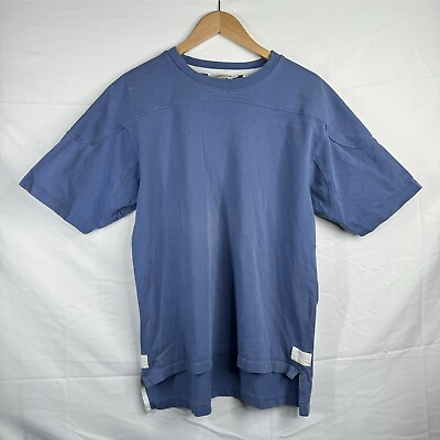 #ad Orvis Shirt Mens Medium Vintage Blue Short Sleeve Tennis Tail Longline $14.99
