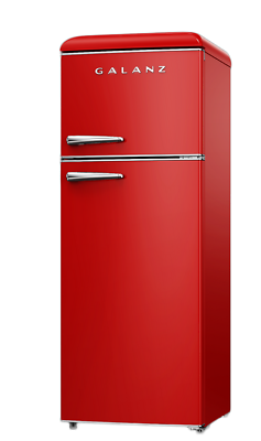 #ad Galanz Retro 7.6 Cu. Ft Top Freezer Refrigerator Red $250.00