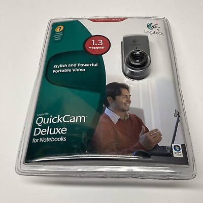 #ad Logitech QuickCam Deluxe for Notebooks 1.3 megapixel USB 2.0 Webcam Sealed $14.99