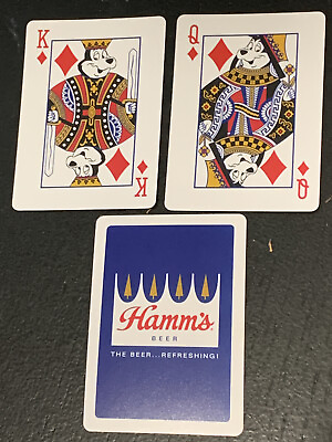 #ad King Queen Jack Only Hamms Bear Beer Single Playing Swap Card Lot $4.50