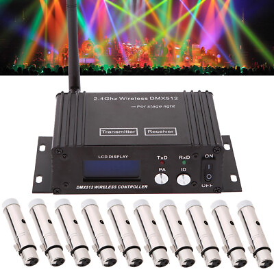 #ad 2.4GHz Wireless DMX512 Controller Transmitter Receiver Repeater For Stage B3I5 $22.99