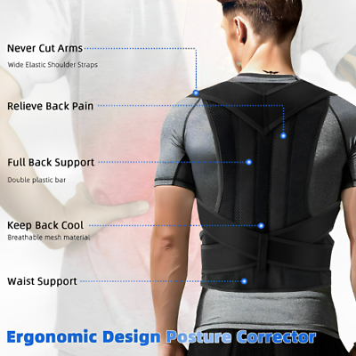 #ad Posture Corrector for Men Women Back Pain Relief Product Back Support Belt $25.06