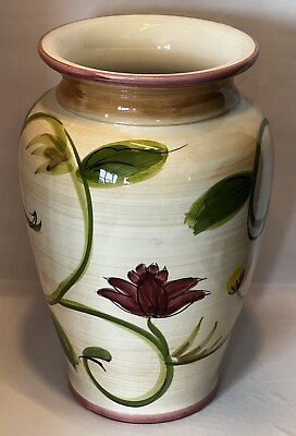 #ad Faral Portugal Ceramic Vase 11 1 2”Tx7”W Excellent Used Condition 2 flea bites $28.00
