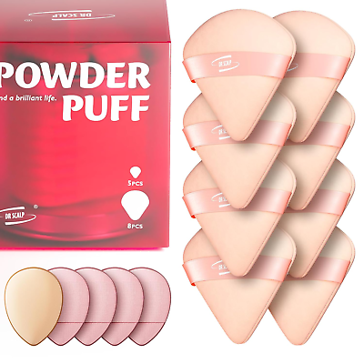 #ad Powder Puff 8 Pcs Triangle Powder Puffs for Face Powder amp; 5 Pcs Mini Powder Puf $10.99